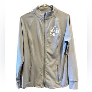 Marvel Avengers zip up , sz L, gray